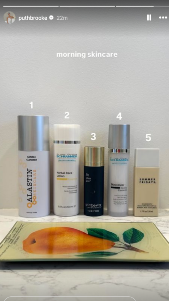 Brooke Puth's Morning Skincare Lineup